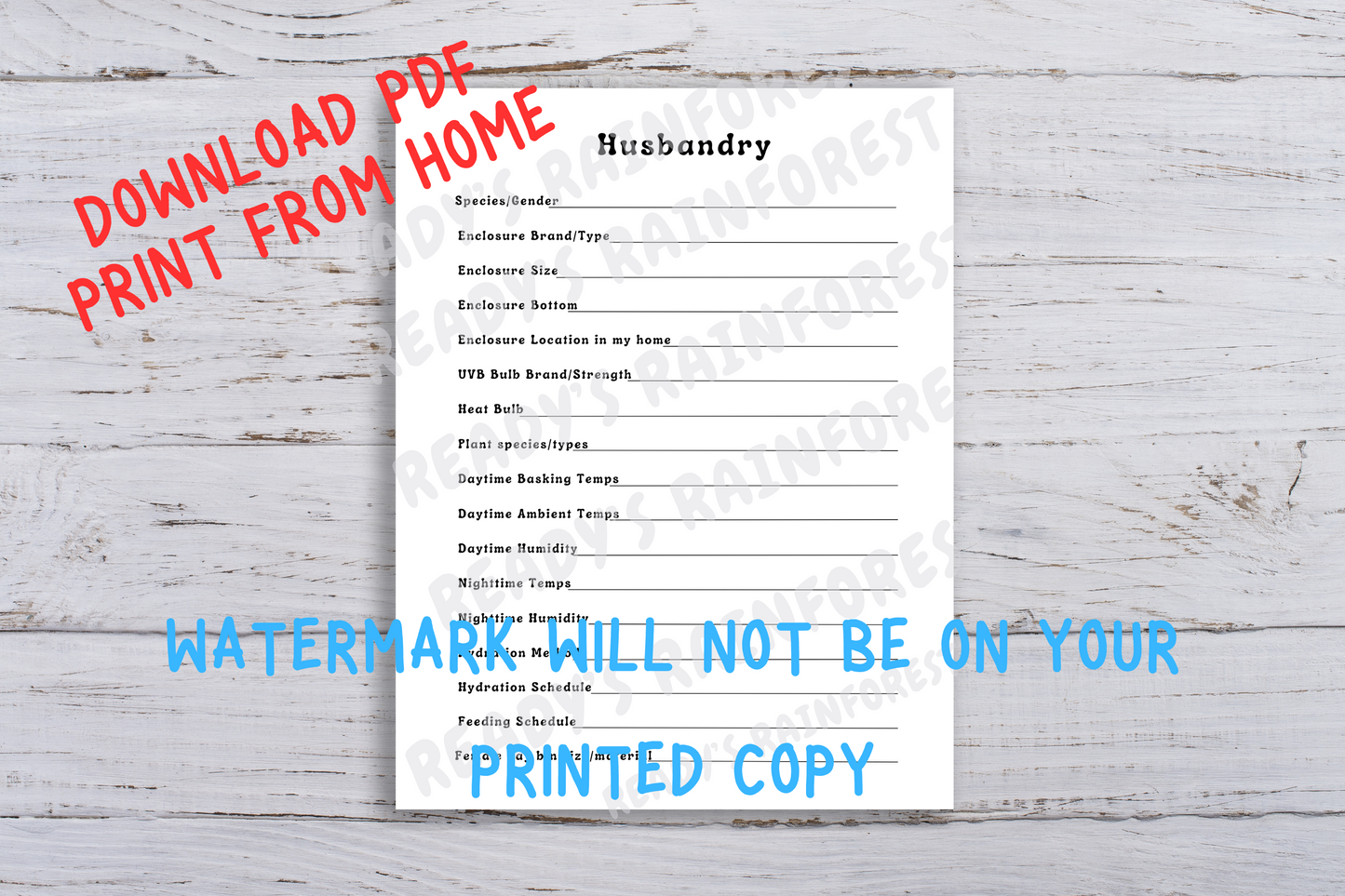 Free Email Subscriber Husbandry Printable