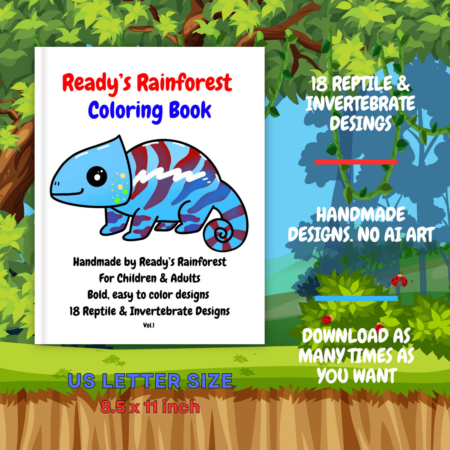 Ready's Rainforest Coloring Pages 18 designs
