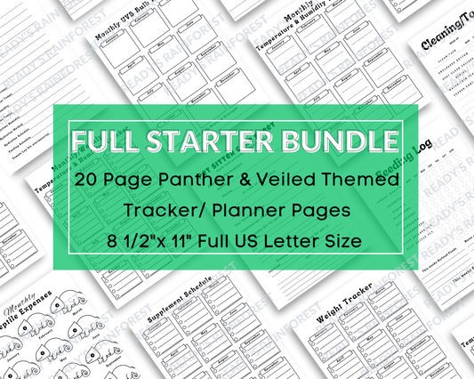 Chameleon Planner & Tracker Printables 20 Pages